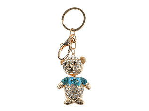 Teddy Bear Moving Parts Hollow Textured Metal Key Chain Accessory Handbag Charm