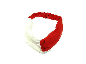 Red & White Fabric Intercross Fashion Headband Hair Accessory