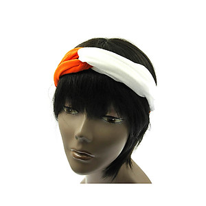 Orange & White Fabric Intercross Fashion Headband Hair Accessory