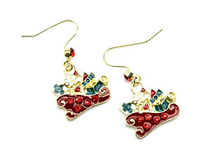 Festive Christmas Fish Hook Earrings