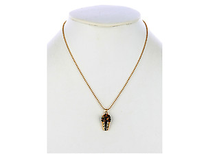 Mardi Gras Drink Crystal Stone Bead Chain Charm Necklace