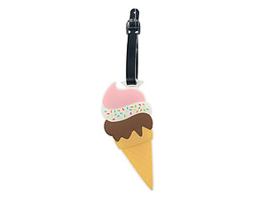 Ice Cream Cone ~ Travel Suitcase ID Luggage Tag and Suitcase Label