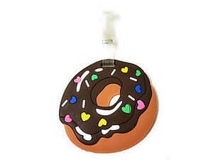 Hearts Icing Donut ~ Travel Suitcase ID Luggage Tag and Suitcase Label