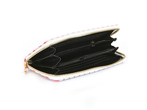 Character Vinyl Printed Zip Around Clutch Wallet