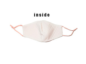 Pink Soft Cotton Embossed Mask Washable Reusable