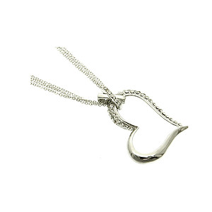 Crystal Stone Paved Toggle Heart Necklace