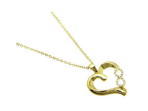 Goldtone Infinity Heart Link Necklace