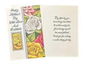 With Love And Gratitude ~ Mother's Day Card ~ Single Greeting Card w/ Envelope