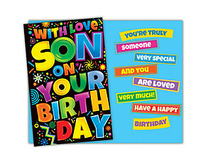 With Love Son ~ Happy Birthday Card