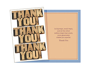Your Generosity ~ Thank You Card