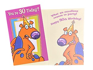 Reason To Party ~ Birthday Card ~ Single Greeting Card w/ Envelope