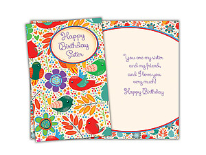 You Are My Sister ~ Happy Birthday Card