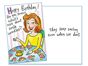 Smile Wrinkles ~ Happy Birthday Card