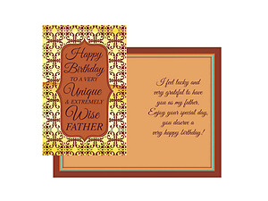Unique & Extremely Wise Father ~ Happy Birthday Card