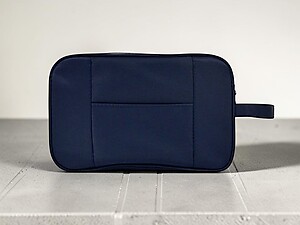 Men's Navy Accessory Zip Top Toiletry Travel Bag