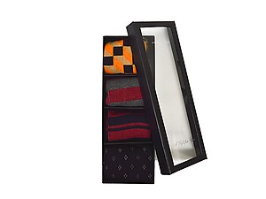 Men's Fancy Multi Colored Socks Gift Box ~ 4 pair ~ Style 0628