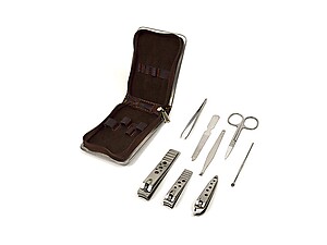 Floral Pattern Zippered Travel Grooming Set
