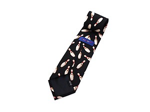 Bowling Novelty Tie ~ Black