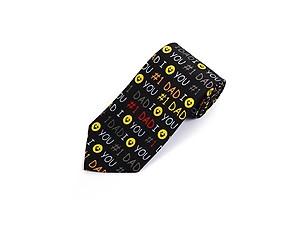 #1 Dad Smiley Face Novelty Tie