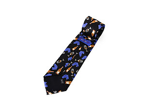 Wine Polyester Printed Novelty Tie