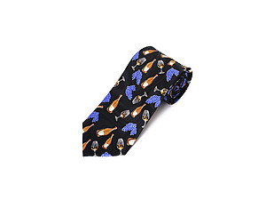 Wine Polyester Printed Novelty Tie