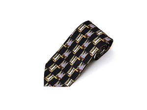 Olive Men's Sailing Polyester Printed Novelty Tie