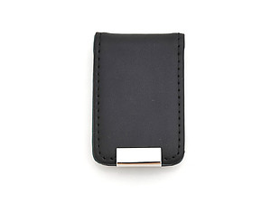 Two-Tone Leather and Zinc-Alloy Money Clip