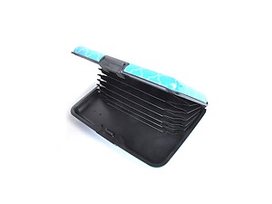 Blue Pattern Aluminum Wallet Credit Card Holder With RFID Protection