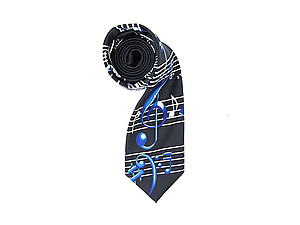 Men's Music Notes Polyester Printed Novelty Tie