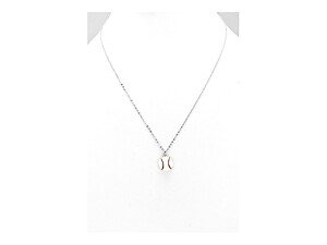 Playful Enamel White Baseball Necklace