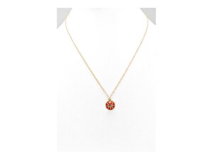 Playful Enamel Brown Basketball Necklace