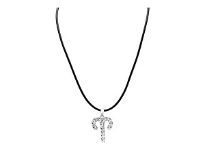 Aries Crystal Pave Zodiac Pendant Necklace