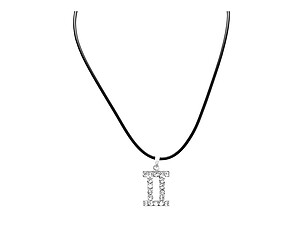 Gemini Crystal Pave Zodiac Pendant Necklace