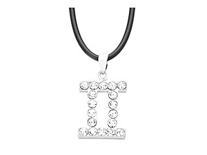 Gemini Crystal Pave Zodiac Pendant Necklace