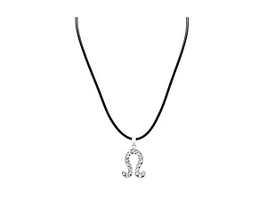 Leo Crystal Pave Zodiac Pendant Necklace