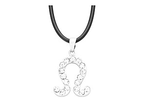 Leo Crystal Pave Zodiac Pendant Necklace