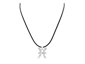 Pisces Crystal Pave Zodiac Pendant Necklace