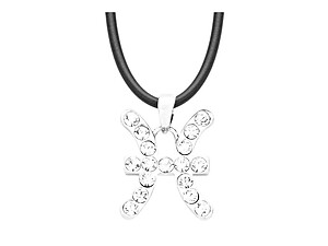 Pisces Crystal Pave Zodiac Pendant Necklace