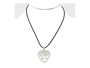 Cancer 2 Layer Crystal Zodiac Heart Pendant Necklace