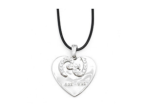 Cancer 2 Layer Crystal Zodiac Heart Pendant Necklace