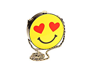Heart Eyes & Smiley Face Box With Chain Leather Strap Shoulder Bag
