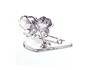 Santa On Sleigh Enamel Christmas Brooch