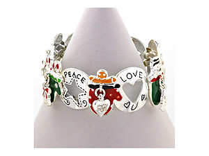 Christmas Charm Stretchable Bangle Bracelet