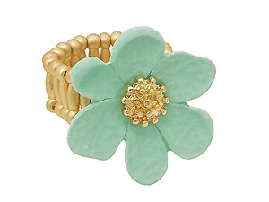 Colorful & Fun Floral Flower Metal Stretch Ring