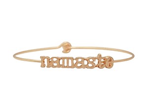 Namaste Inspirational Message Stencil Wire Hook Clasp Bangle Bracelet