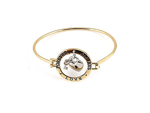 Heart Lock Bangle Bracelet