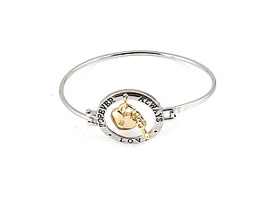 Heart Lock Bangle Bracelet