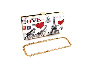 Off White Love Fashion Clutch Bag Evening Bag