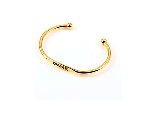Cheer Goldtone Metal Cuff Bracelet