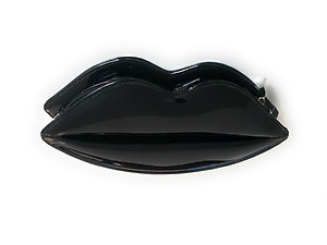 Black LIPS Designer Inspired Evening Clutch